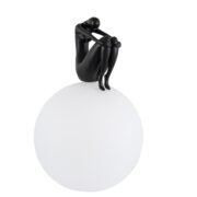 TLC 1120 BK ΕΠΙΤΡΑΠΕΖΙΑ ΛΑΜΠΑ ΣΦΑΙΡΑ ΦΩΤΙΖΟΜΕΝΗ ΓΥΝΑΙΚΑ ΜΑΥΡΗ ΚΑΘΙΣΤΗ 1XE27