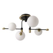 CCC 552-4 ΟΡΟΦΗΣ 4/Φ ΜΑΥΡΟΣ ΣΚΕΛΕΤΟΣ ΜΕ ΧΡΥΣΗ ΛΕΠΤΟΜΕΡΕΙΑ ΚΑΙ ΜΠΑΛΕΣ 4xG9 5W