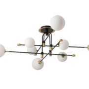 CCC 552-8 ΟΡΟΦΗΣ 8/Φ ΜΑΥΡΟΣ ΣΚΕΛΕΤΟΣ ΜΕ ΧΡΥΣΗ ΛΕΠΤΟΜΕΡΕΙΑ ΚΑΙ ΜΠΑΛΕΣ 8xG9 5W