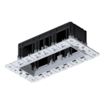 MODENA 3 MODULE RECESSED BOX WITHOUT FRAME