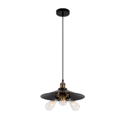DAMON ΚΡΕΜΑΣΤΟ ΦΩΤΙΣΤΙΚΟ 3XE27 ΜΑΥΡΟ D360mm