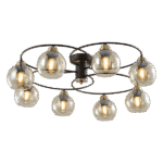 JAY ΠΟΛΥΦΩΤΟ 8XE27 ΜΑΥΡΟ/ΜΠΡΟΝΖΕ