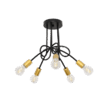 MYA ΠΟΛΥΦΩΤΟ 5XE27 ΜΑΥΡΟ/ΧΡΥΣΟ