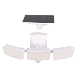 TRIPLE SOLAR FLOODLIGHT 15W IP54 WITH SENSOR, BLAC
