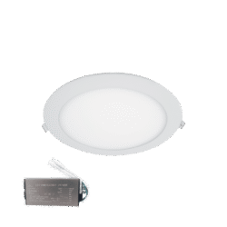 LED ΠΑΝΕΛ ΣΤΡΌΓΓΥΛΟ 18W 6500K IP44+ ΚΙΤ ΑΣΦΑΛΕΙΑΣ