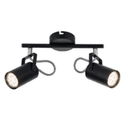 IZZY ΣΠΟΤ 2xGU10 ΜΑΥΡΟ