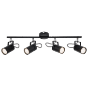IZZY ΣΠΟΤ 4xGU10 ΜΑΥΡΟ