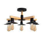 PHIL ΠΟΛΥΦΩΤΟ 5XE27 ΜΑΥΡΟ/ΞΥΛΟ