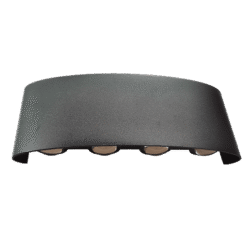 LED WALL LAMP 8X1W 4000K IP54 BLACK