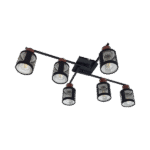 DELIA ΠΛΑΦΟΝΙΕΡΑ 6XE27 ΜΑΥΡΟ