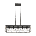 EMMA ΚΡΕΜΑΣΤΟ ΦΩΤΙΣΤΙΚΟ 5XE27 ΜΑΥΡΟ MAT/ΛΕΥΚΟ
