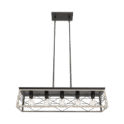 EMMA ΚΡΕΜΑΣΤΟ ΦΩΤΙΣΤΙΚΟ 5XE27 ΜΑΥΡΟ MAT/ΛΕΥΚΟ