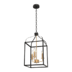 IZABEL ΚΡΕΜΑΣΤΟ ΦΩΤΙΣΤΙΚΟ 3XE27 ΜΑΥΡΟ MAT/ΧΡΥΣΟ