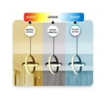 LG-6438 Κρεμαστό LED Φωτιστικό Οροφής Μαύρο 20W CCT με Εναλλαγή Φωτισμού μέσω Διακόπτη - Image 4