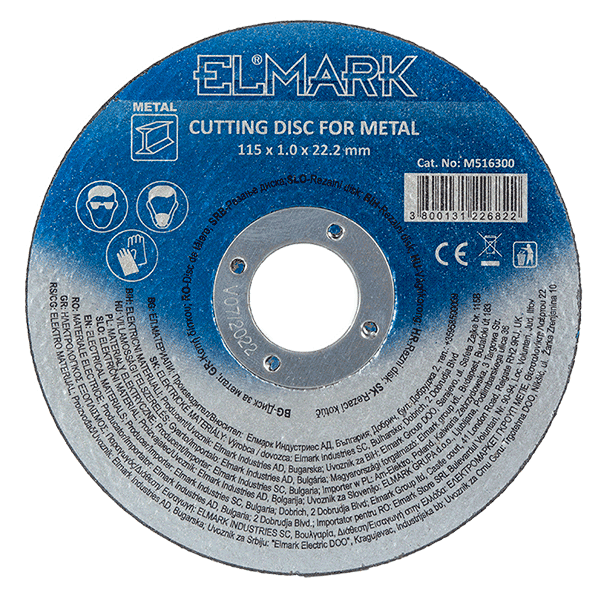 M516301-1 ΔΙΣΚΟΣ ΚΟΠΗΣ ΜΕΤΑΛΛΟΥ 115x1.6x22.2mm - Image 1