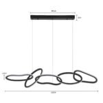 Rings Πολυέλαιος Οροφής LED Dimmable CCT 96W 7680Lm 122cm με Χειριστήριο - Image 24