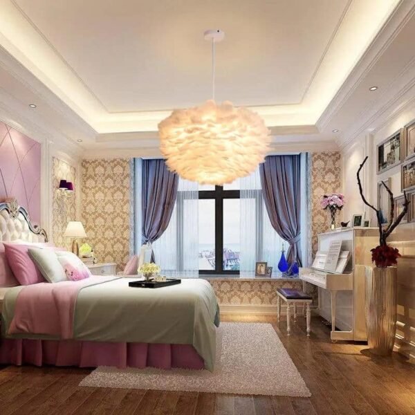 Roma-B Feather Φωτιστικό οροφής με πούπουλο 3ΧΕ27 D50 - Image 3