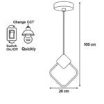 LG-6438 Μεταλλικό Κρεμαστό Φωτιστικό 12Watt CCT - Εναλλαγή Φωτισμού μέσω Διακόπτη On/Off All In One - Image 17