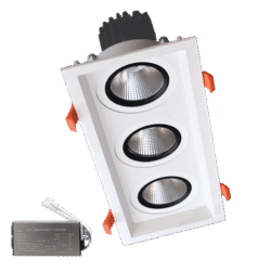 ΤΡΙΠΛΟ LED ΣΠΟΤ 3X15W 230V 3000K WH+ΚΙΤ ΑΣΦΑΛΕΙΑΣ