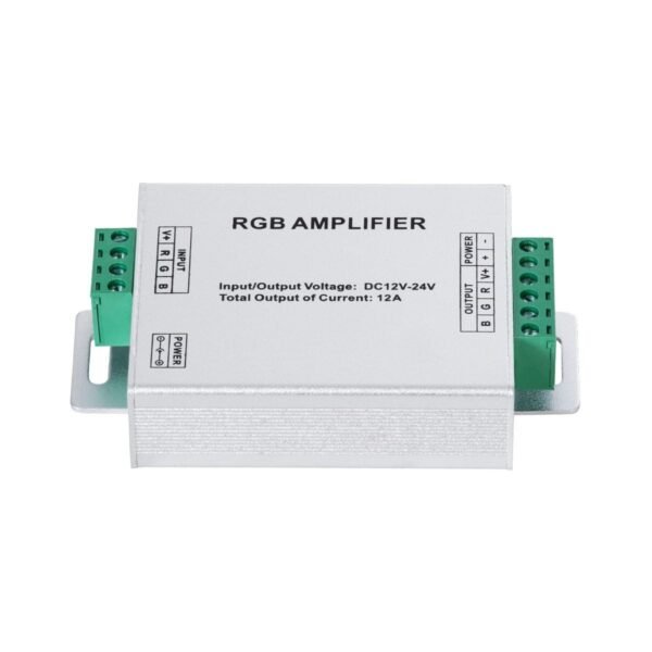 100005 DC Power & Signal High Speed Amplifier Ενισχυτής Ισχύος & Σήματος Υψηλών Ταχυτήτων 3 Καναλιών DC 12-24V 3 x 4A 96W - Max 12A 288W - IP20 RGB Μ10.5 x Π6.5 x Υ2.5cm - 2 Years Warranty - Image 3