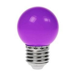 100091 Λάμπα LED E27 G45 Γλομπάκι 2W 80lm 260° AC 220-240V IP20 Φ4.5 x Υ6.9cm - 2 Χρόνια Εγγύηση Μοβ