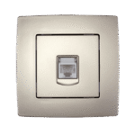 Elmark Πρίζα Τηλεφώνου (RJ11) Σαμπανιζέ Μεταλλιζέ – CITY (190262) - Image 2