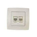 Elmark Πρίζα Πληροφορικής RJ11 + RJ45 Λευκή Μεταλλιζέ – CITY (190731)