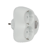 ΑΝΤΑΠΤΟΡΑΣ ΔΙΠΛΟΣ ΛΕΥΚΟΣ ΜΕ ΔΙΑΚΟΠΤΗ