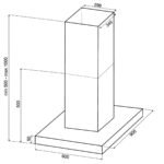 Απορροφητήρας Νησίδας 90cm SMART Touch LED 795 m³/h | EL-IT0290F23D2W4 | ELMARK - Image 2
