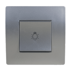 EL BASIC TG112A PUSH BUTTON SWITCH SILVER GREY-OLD