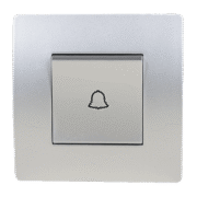 EL BASIC TG112 DOORBELL SWITCH SILVER GREY-OLD