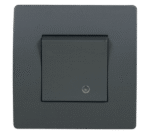 Διακόπτης EL BASIC TG114 1Button 1Way με Φωτισμό Graphite 10A