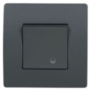 Διακόπτης EL BASIC TG114 1Button 1Way με Φωτισμό Graphite 10A