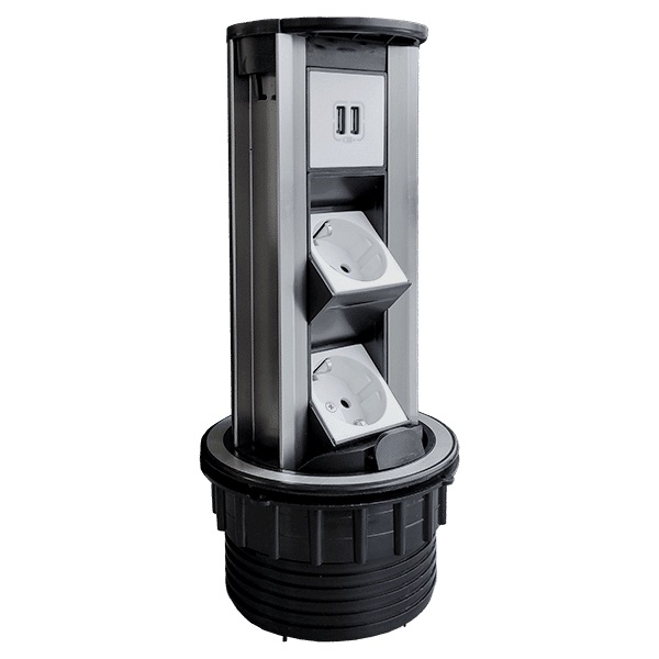 47004-2 ΣΤΗΛΗ ΠΟΛΥΠΡΙΖΟ 6 ΘΕΣΕΩΝ INOX - Image 1