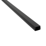 2m. 25X16 PLASTIC CABLE TRUNKING CT2 BLACK - Image 2