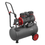 Elmark Αεροσυμπιεστής Χωρίς Λάδι 24L EL-AC24L – 1450W Με Διπλή Έξοδο Αέρα - Image 2