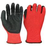 POLYESTER GLOVES COATED WITH LATEX SIZE 9 - Image 2