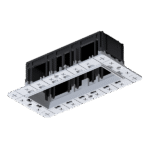 MODENA 3 MODULE RECESSED BOX WITHOUT FRAME - Image 2