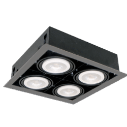 ΦΩΤΙΣΤΙΚΟ QUAD410 10W 4XE27 4000K ΓΚΡΙ ΣΚΟΥΡΟ