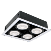 ΦΩΤΙΣΤΙΚΟ QUAD412 12W 4XE27 2700K ΓΚΡΙ ΣΚΟΥΡΟ