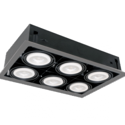 ΦΩΤΙΣΤΙΚΟ QUAD610 10W 6XE27 4000K ΓΚΡΙ ΣΚΟΥΡΟ