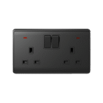 LONDON DOUBLE SOCKET WITH 2P BUTTON SWITCH NEON AN - Image 2