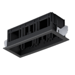 MODENA 3 MODULE RECESSED BOX WITH FRAME BLACK - Image 2