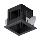 MODENA 1 MODULE RECESSED BOX WITH FRAME BLACK - Image 2
