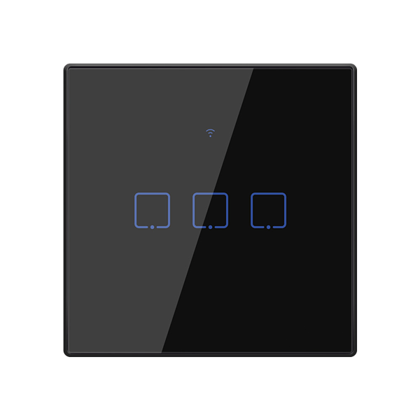 BL-245 WI-FI SMART TOUCH EU 3 GANG 1 WAY SWITCH BLACK - Image 1