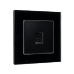 Elmark Πρίζα Δικτύου LAN Cat5 Με Γυάλινο Πλαίσιο Μαύρο (195027/BL)