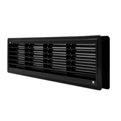 EL02-129 DOOR GRILLE 115x430MM, BLACK