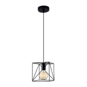 Teri Pendant Μονόφωτο 1XE27 Μαύρο (Black)