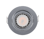 LED ΣΠΟΤ ΜΕΤΑΛΛΙΚΟ ΣΤΡΟΓΓΥΛΟ PAR 16 5.5W 2700-3000K ΧΡΩΜΙΟ