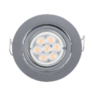 LED ΣΠΟΤ ΜΕΤΑΛΛΙΚΟ ΣΤΡΟΓΓΥΛΟ HIGH POWER 6W 4000-4300K ΧΡΩΜΙΟ